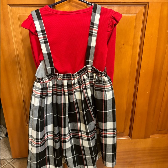 Perfect for Hollidays!! Bonnie Jean gently used Christmas top and skirt set. - Picture 2 of 3